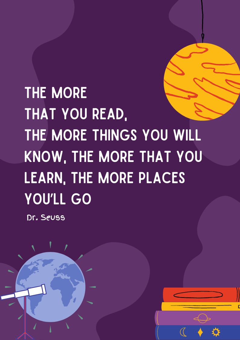 Dr. Seuss Quote - The more that you read