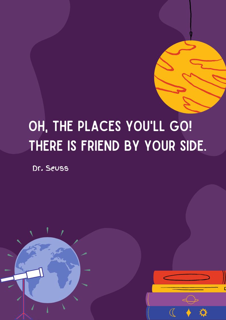 Dr. Seuss Quote - Oh, the places you'll go